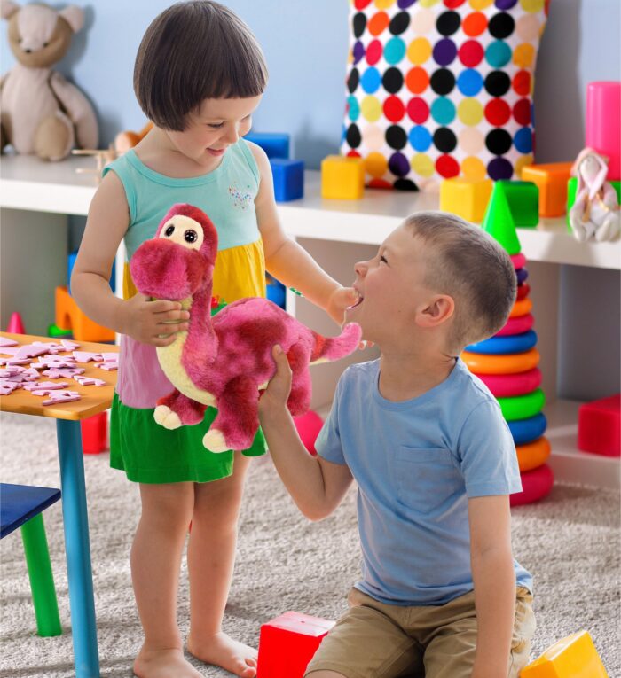 Pink Tie-Dye Dinosaur 9" - Super Soft Plush - Image 6