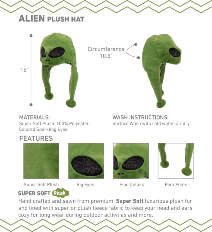 Alien - Super-Soft Plush Hat - Image 2