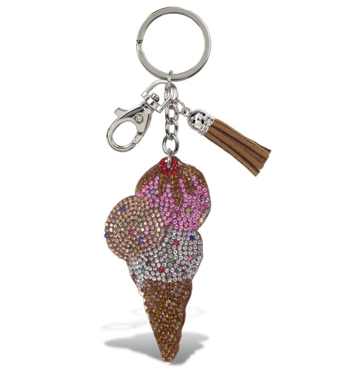 Ice Cream Cone - Sparkling Rhinestones Charm