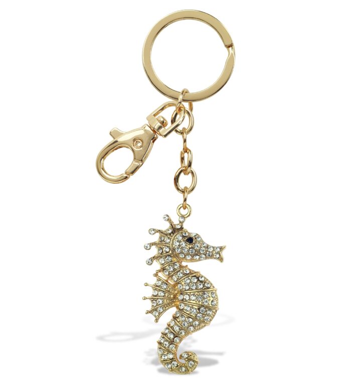 Seahorse - Gold Sparkling Charms