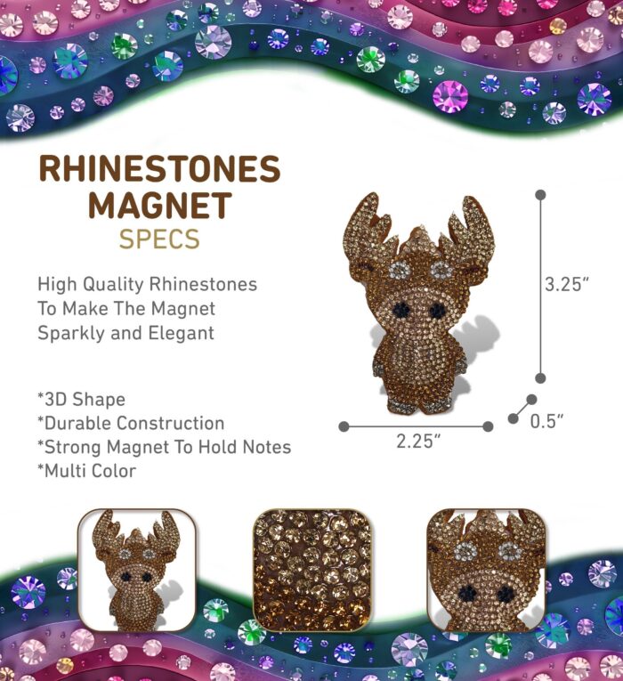 Moose - Sparkling Rhinestones Magnets - Image 3