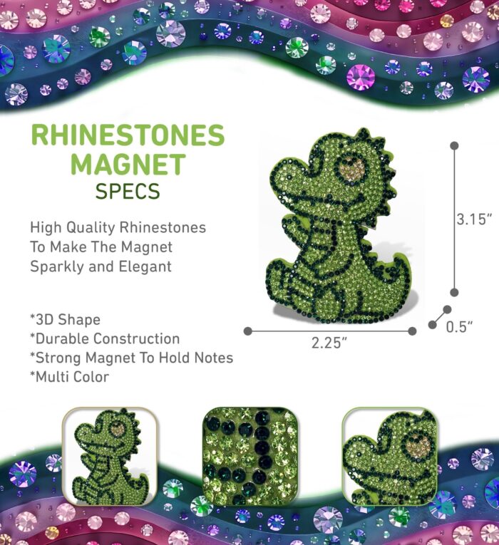 Alligator - Sparkling Rhinestones Magnets - Image 3