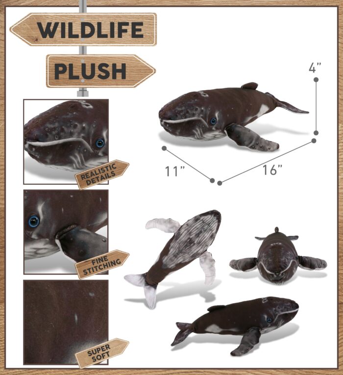 Humpback Whale 16" - Wild Collection Plush - Image 2