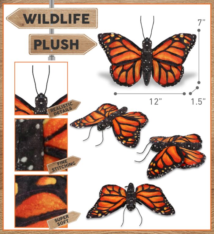 Orange Butterfly 12" - Wild Collection Plush - Image 2
