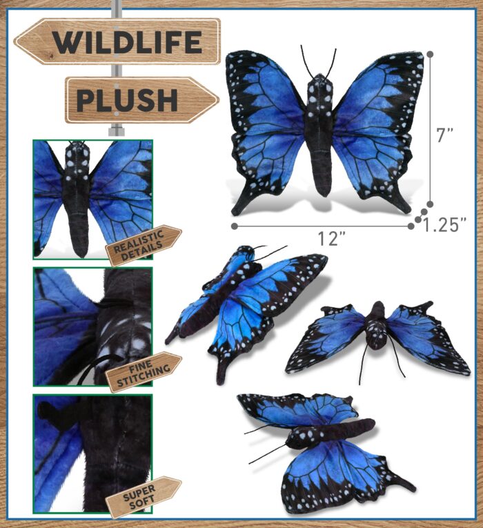 Blue Butterfly 12" - Wild Collection Plush - Image 2