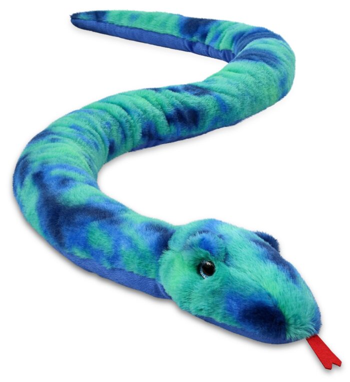 Blue Tie-Dye Snake 60" - Super-Soft Plush