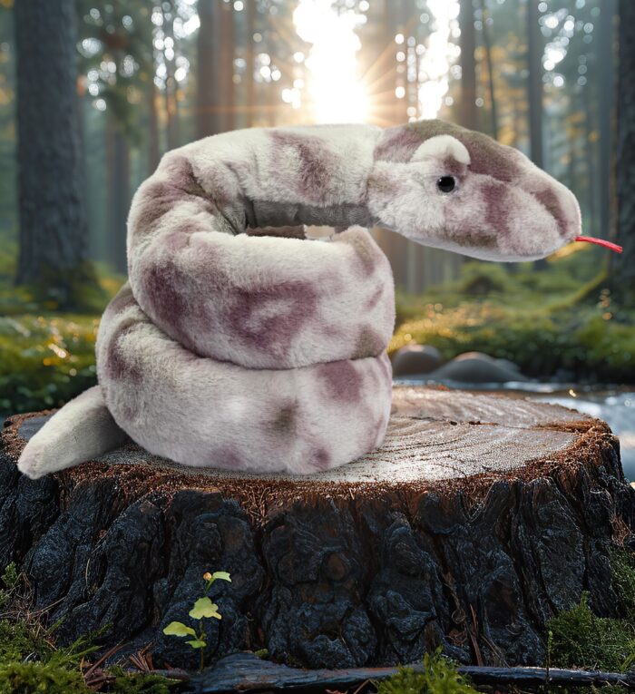 Grey Tie-Dye Snake 60" - Super-Soft Plush - Image 2