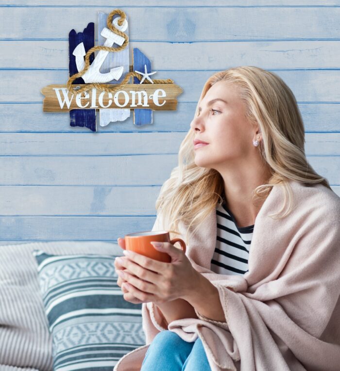 Atlantic Anchor Welcome Sign - Nautical Decor - Image 6