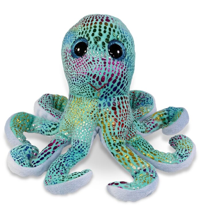 Iridescent Rainbow Octopus - Big Eye Plush