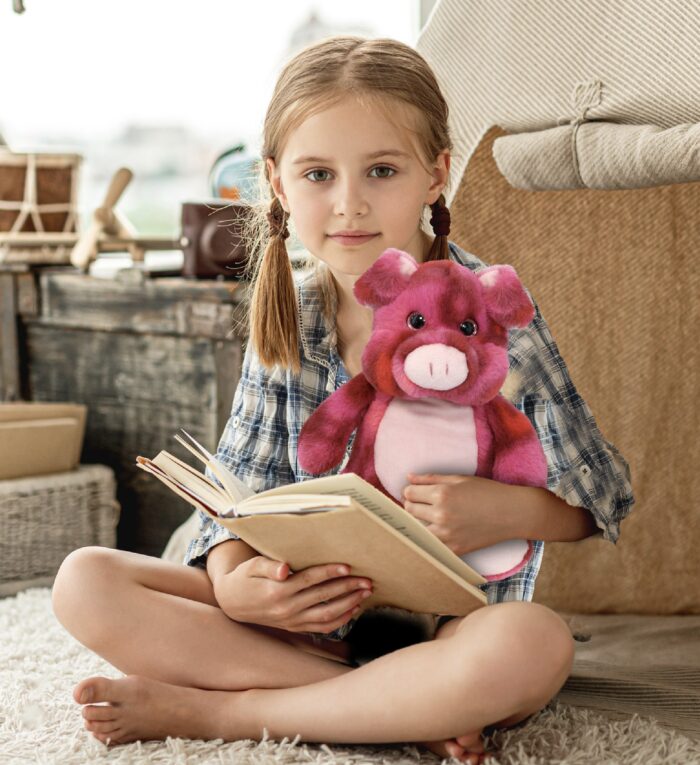 Pink Tie-Dye Pig 9" - Super-Soft Plush - Image 7