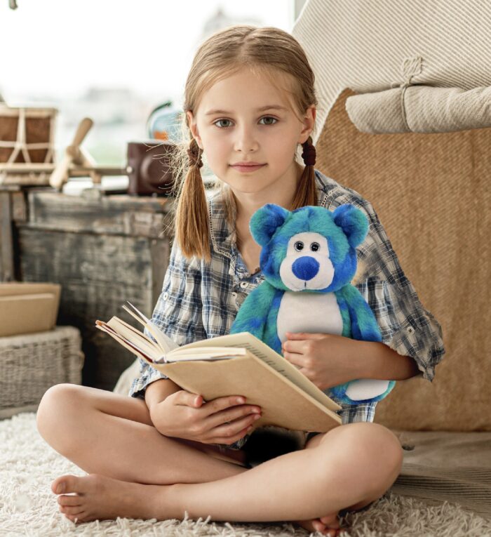 Blue Tie-Dye Bear 9" - Super-Soft Plush - Image 7