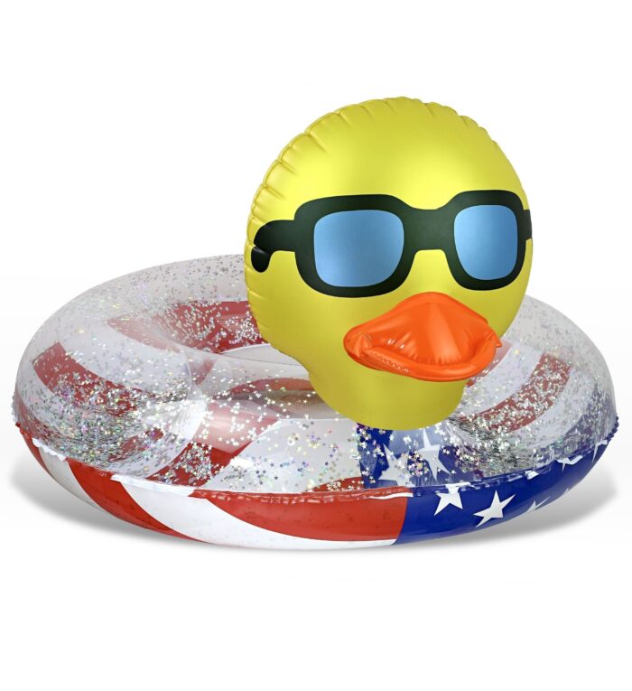 Duck Pool Tube - Usa Flag - Poza