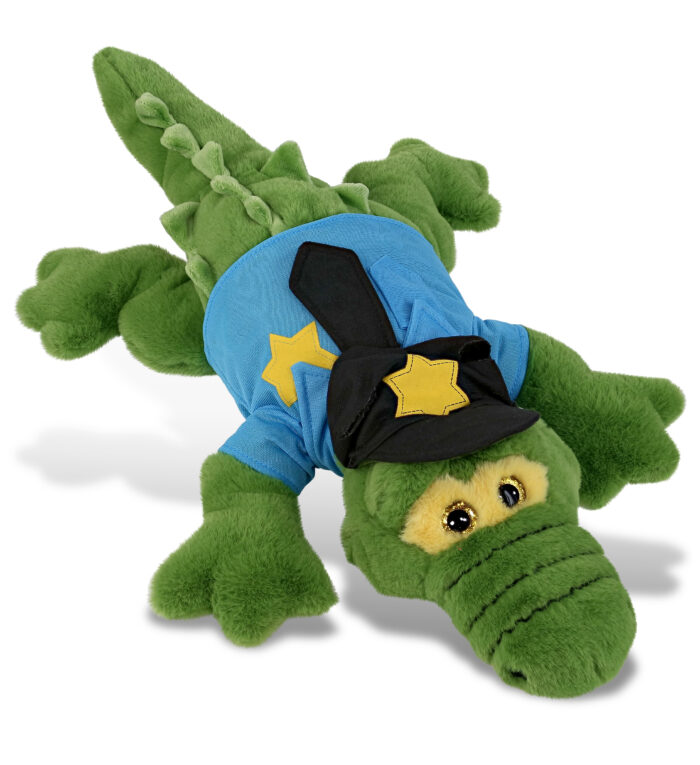Green Alligator Large 17" With Police Dress Up Set  - Super-Soft Plush