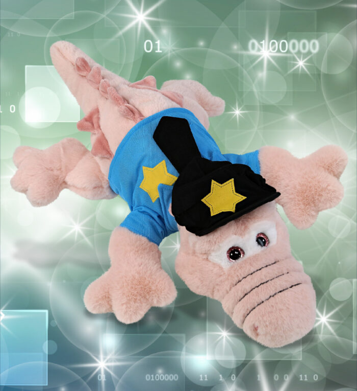 Pink Alligator Large 17" With Police Dress Up Set  - Super-Soft Plush - Image 5