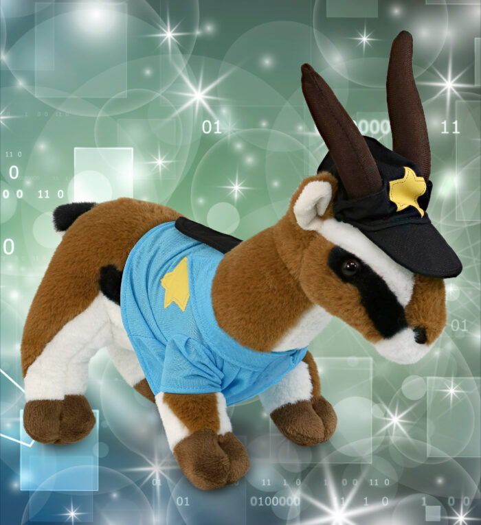 Antelope 10" With Police Dress Up Set  - Super-Soft Plush - Image 5