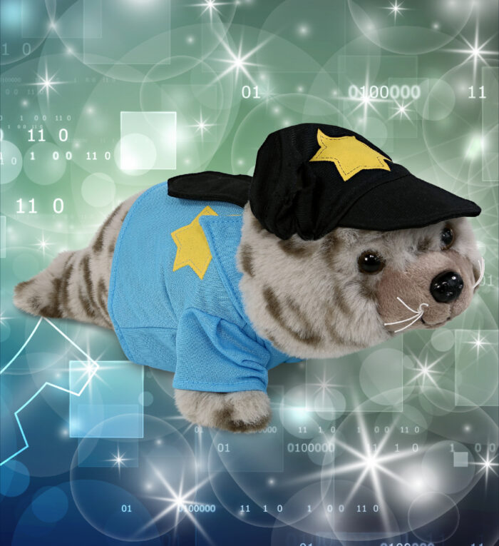 Seal 12" With Police Dress Up Set  - Super-Soft Plush - Image 5