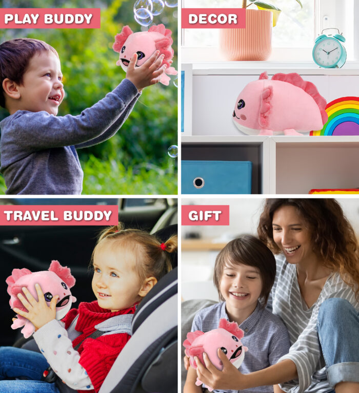 Axolotl 6" - Snug-Mooshies Plush - Image 4