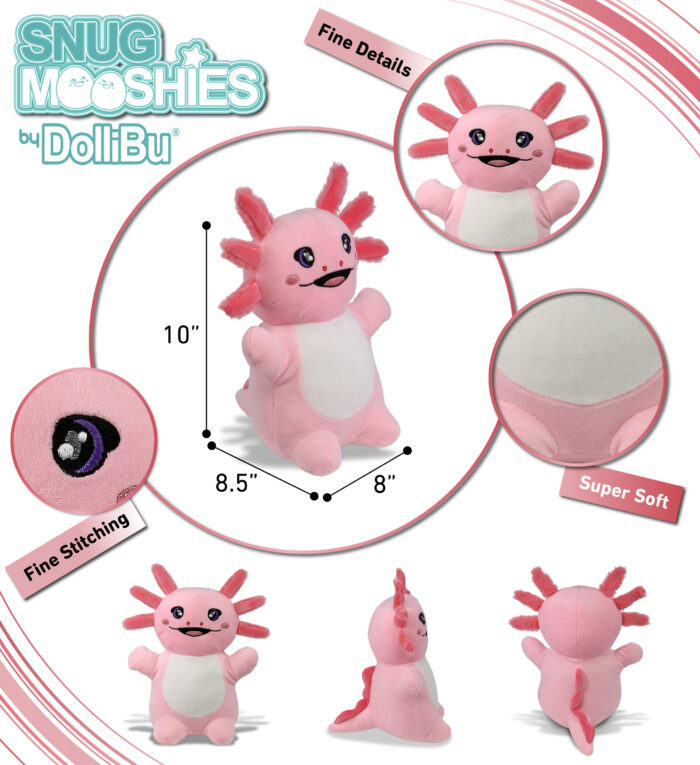 Standing Axolotl 10" - Snug-Mooshies Plush - Image 3
